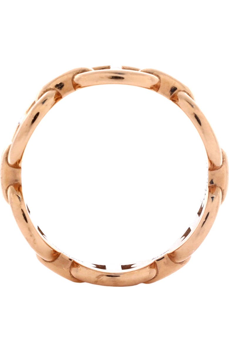 Pre-Owned Hermes Chaine d'Ancre Enchainee Ring 18K Rose Gold Small, Alternate, color, Rose Gold
