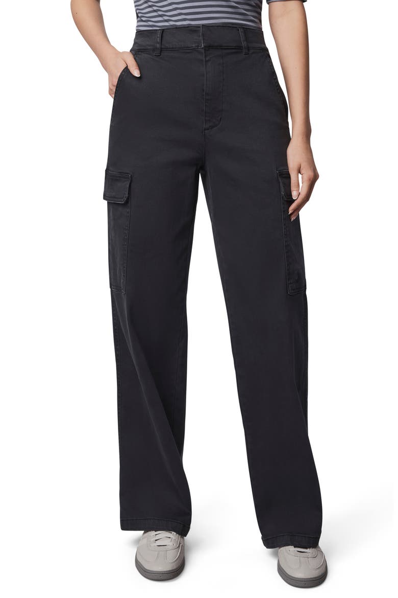 Ottilie Cotton Blend Cargo Pants, Main, color, LEAD BLACK
