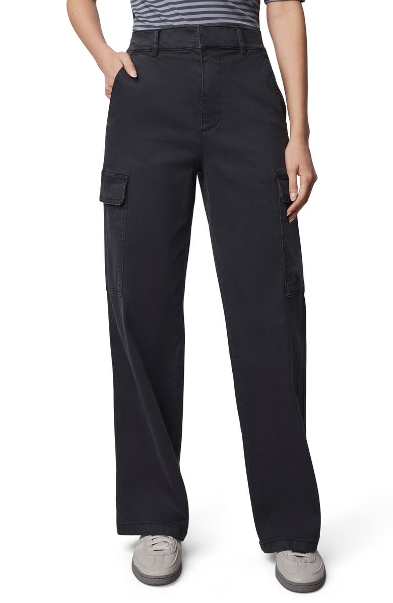 Splendid Ottilie Cotton Blend Cargo Pants, Main, color, Lead Black