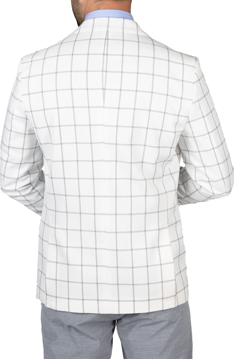 TailorByrd Textured Windowpant Sportcoat, Alternate, color, Off White/ Charcoal