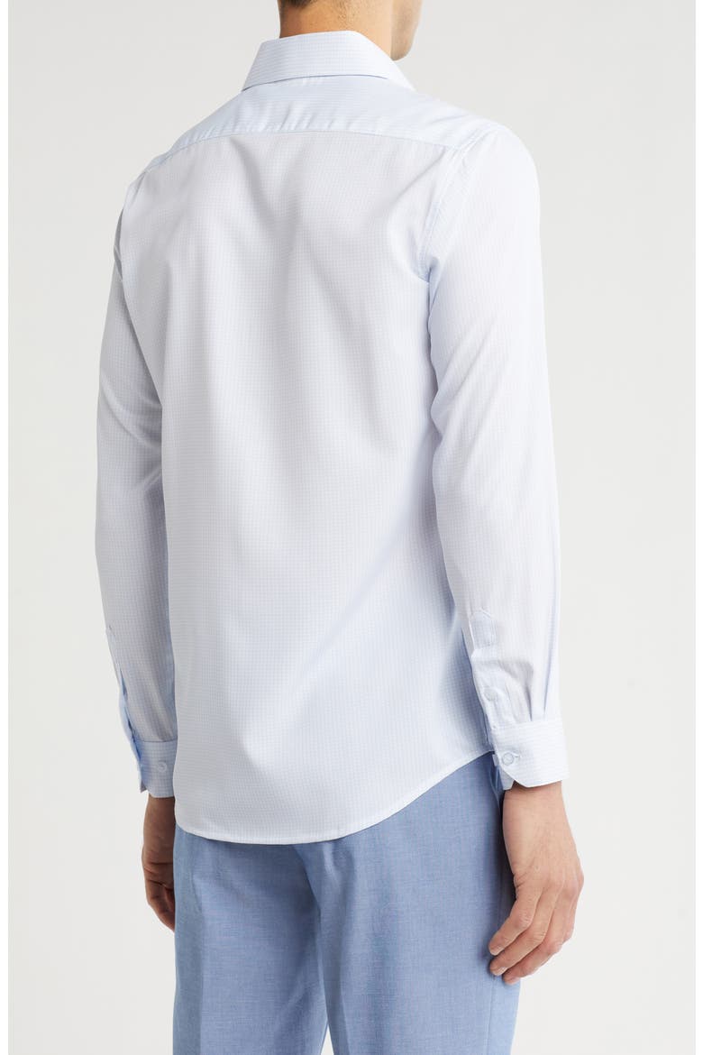 Slim Fit Performance Stretch Button-Down Shirt, Alternate, color, BLUE