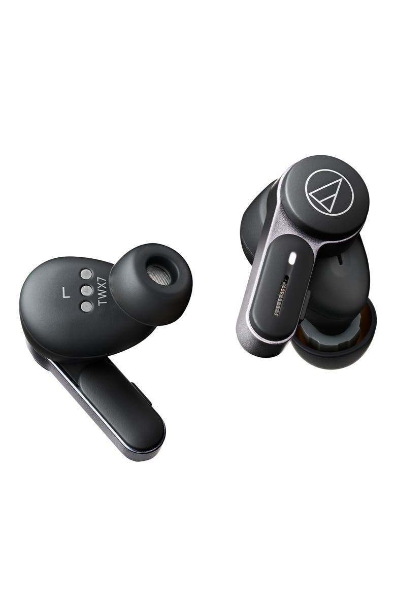 Audio-Technica ATH-TWX7 Truly Wireless Earbuds with Hybrid Noise Cancellation, Main, color, Black