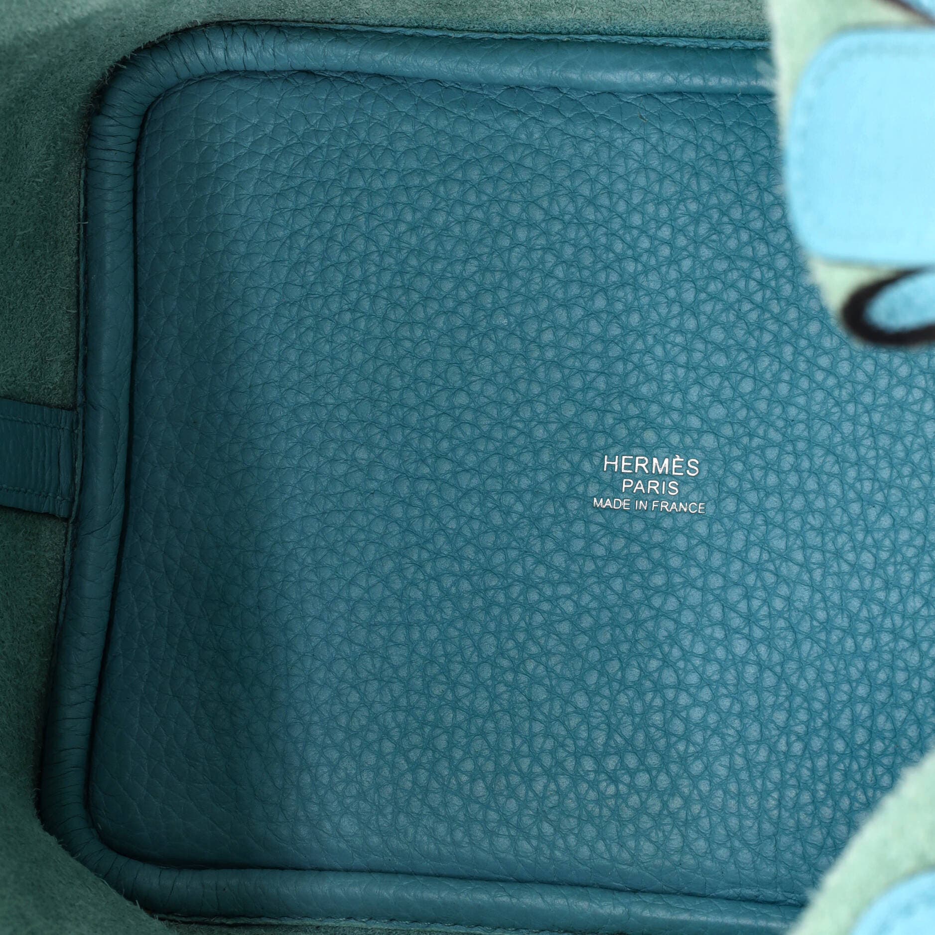 Pre-Owned Hermes Picotin Lock Bag Clemence PM, Alternate, color, Bleu Atoll