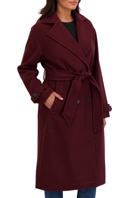 Sebby Wool Oversize Trench Coat In Brown