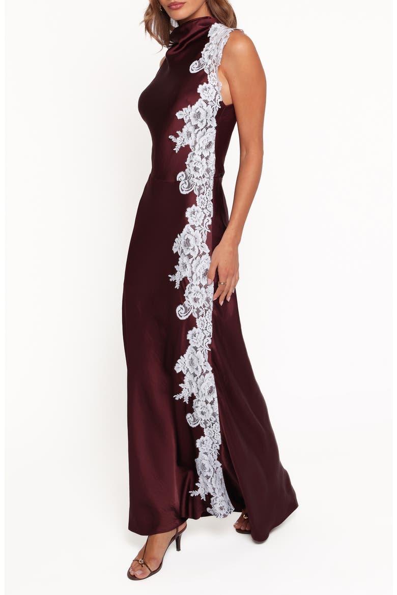 Lunita Halter Neck Maxi Dress, Alternate, color, BROWN/ BLUE