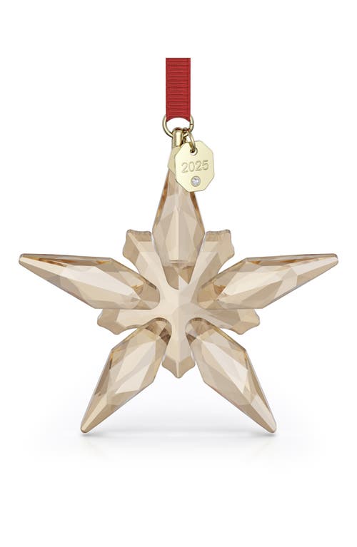 Swarovski 2025 Annual Edition Festive Crystal Snowflake Ornament In Gold
