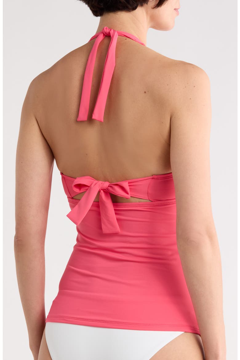 Pearl Halter Neck Underwire Full Coverage Tankini, Alternate, color, CORAL COAST