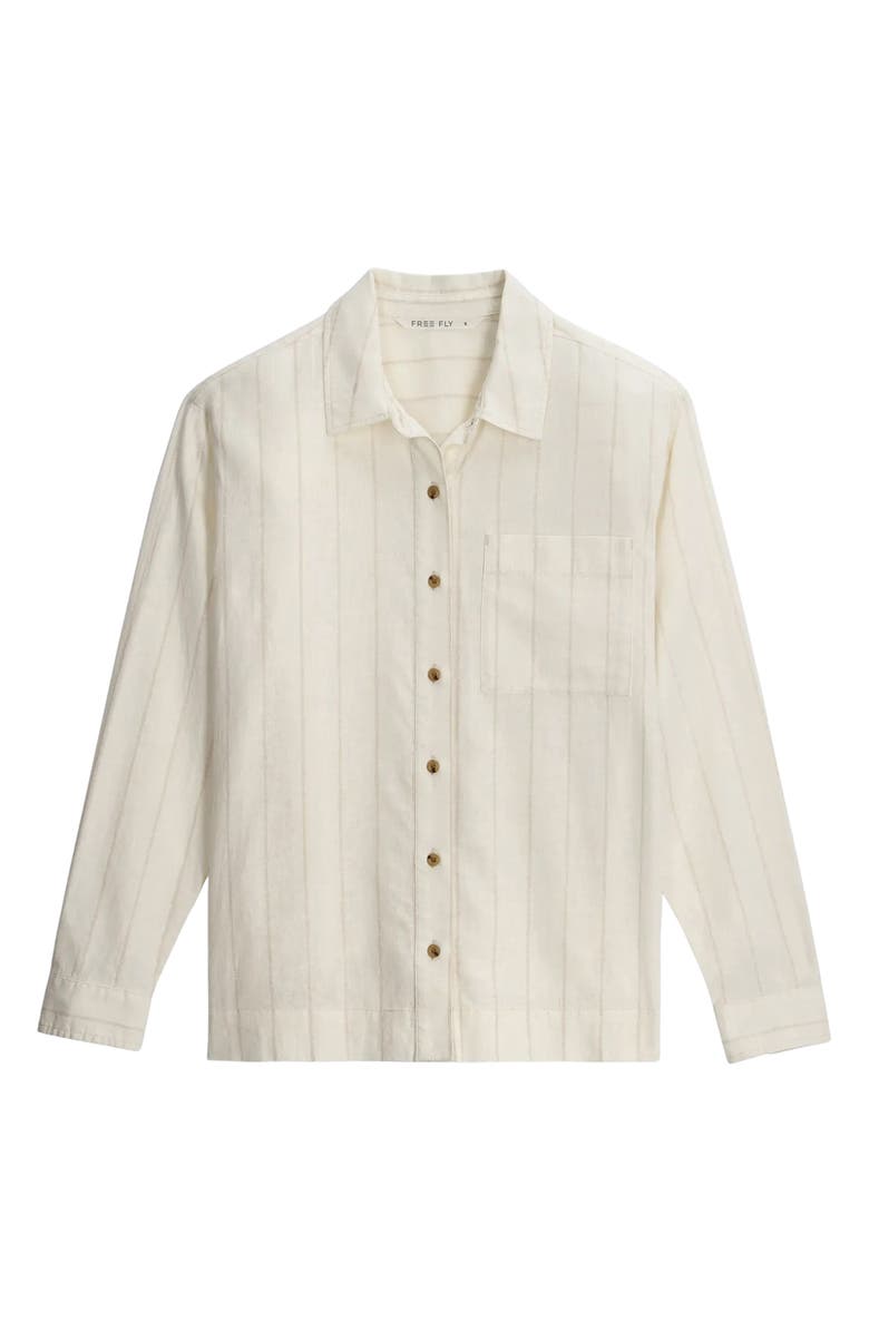 Free Fly Sullivans Button-Up Shirt, Alternate, color, Dash Vertical Stripe Sea Salt