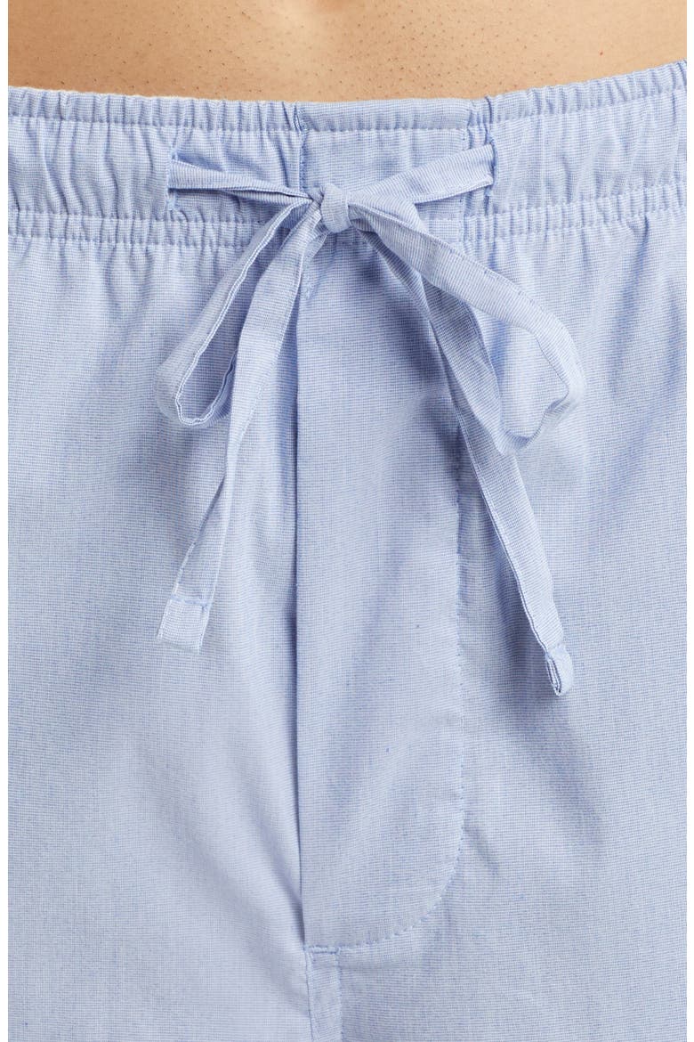 Plaid Poplin Pajamas, Alternate, color, BLUE CHAMBRAY