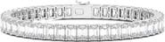 HauteCarat Emerald Cut Lab Grown Diamond Tennis Bracelet