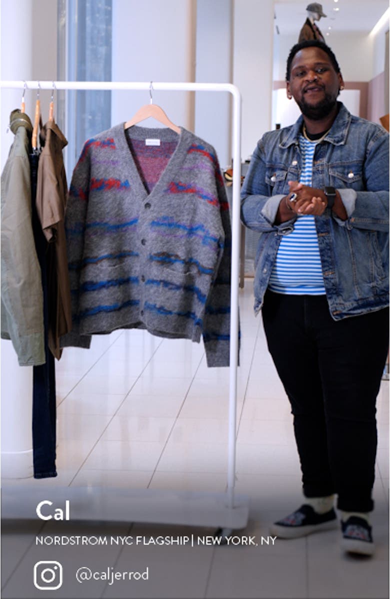 Wavy Stripe Jacquard Cardigan, sales video thumbnail