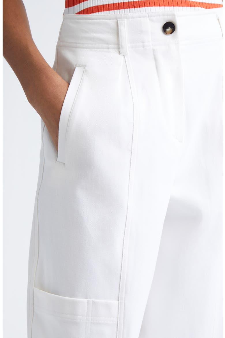 Bautta Cotton Stretch Twill Cargo Ankle Pants, Alternate, color, OPTICAL WHITE