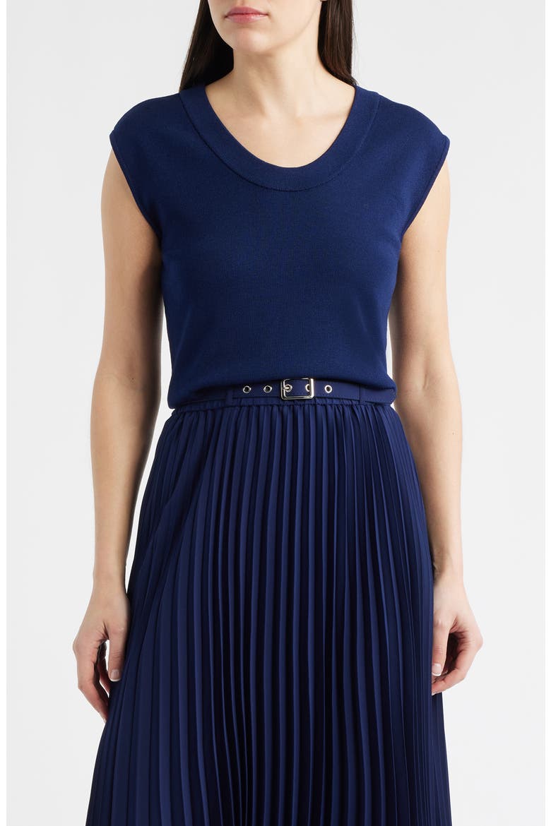 Scoop Neck Knit Top, Main, color, DISTANT MOUNTAIN