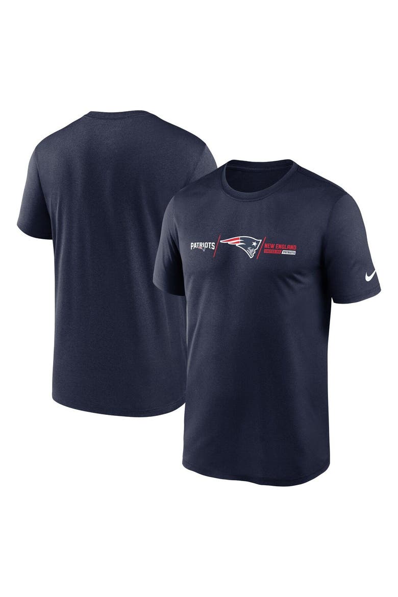 Men's Nike Navy New England Patriots Horizontal Lockup Legend T-Shirt, Main, color, Navy