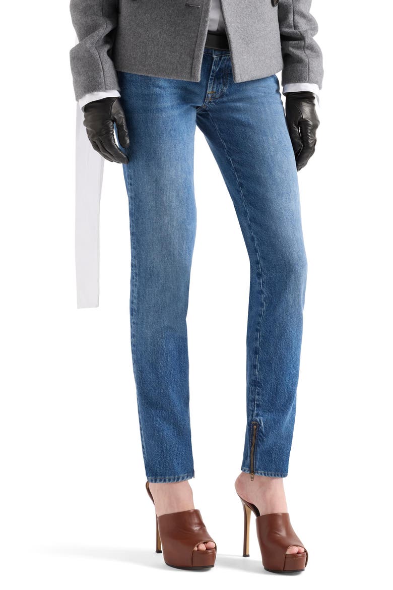Y2K Low Rise Ankle Skinny Jeans, Main, color, MIDTOWN