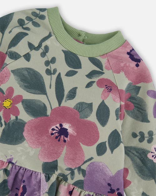 Deux Par Deux Stretch Fleece Sweatshirt In Green