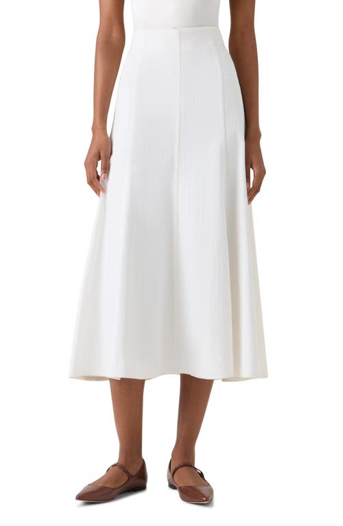 Akris punto Stretch Denim A-Line Midi Skirt in Cream at Nordstrom, Size 6