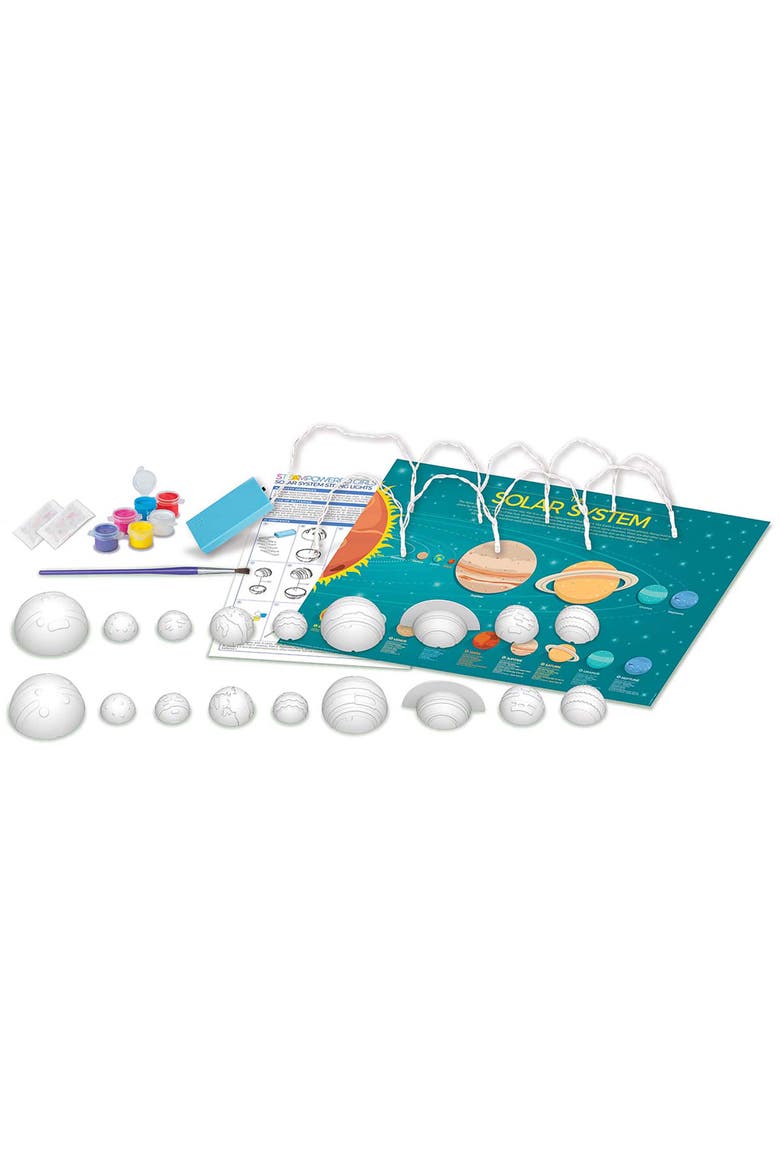 Steam Powered Kids Solar System String Lights Mini Planetarium, Alternate, color, Multicolored