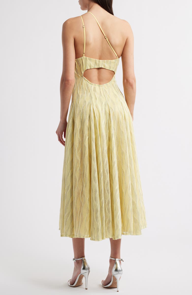 Black Halo Athena Metallic A-Line Dress, Alternate, color, Sunlit Sparkle