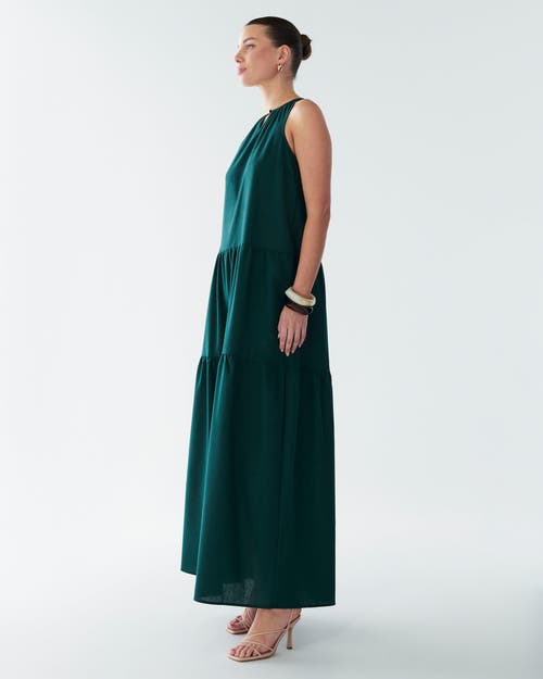 Bwldr Rain Maxi Dress In Green