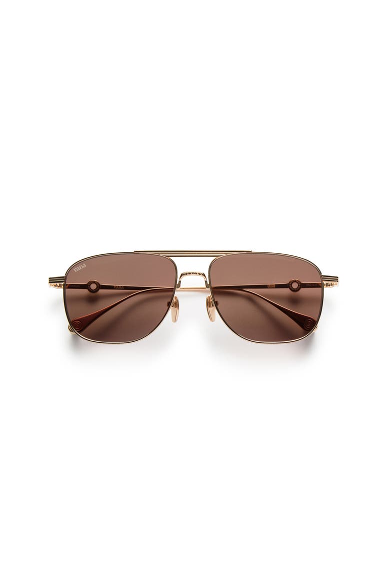 Gator Sunglasses, Alternate, color, Brown Gold Titanium
