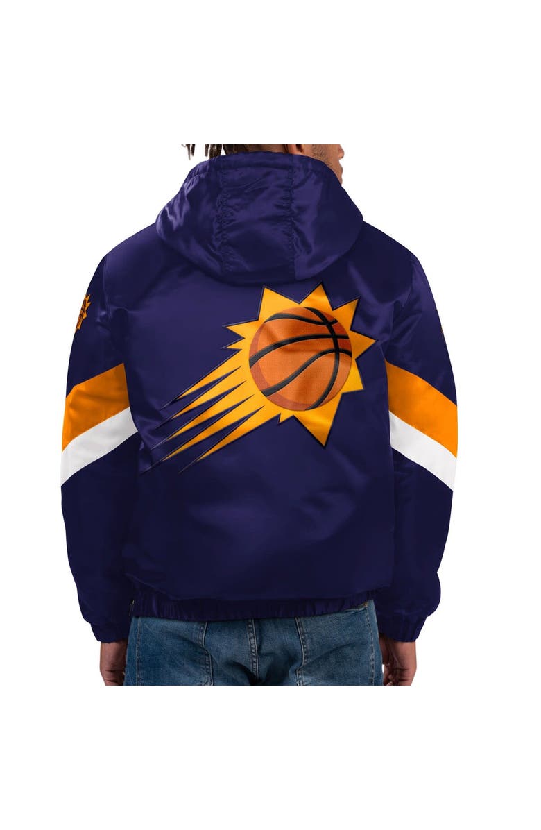 STARTER Men's Starter Purple Phoenix Suns Force Play Satin Hoodie Half-Zip Jacket, Alternate, color,