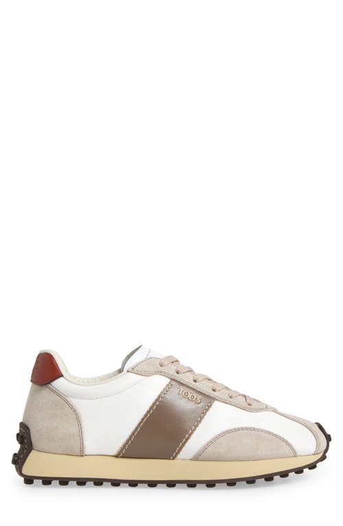 Tod's Fabric And Suede Sneakers With Contrast Panels In Multi