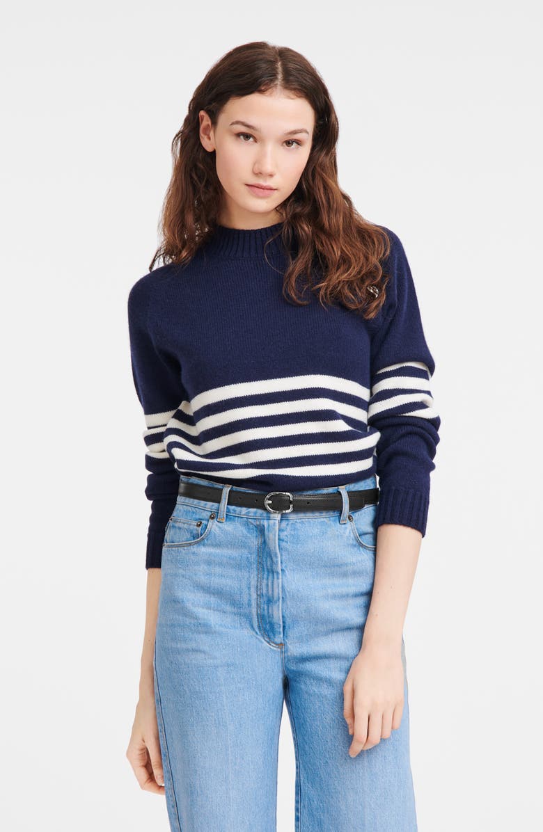 Longchamp Le Foulonné Leather Belt, Alternate, color, 