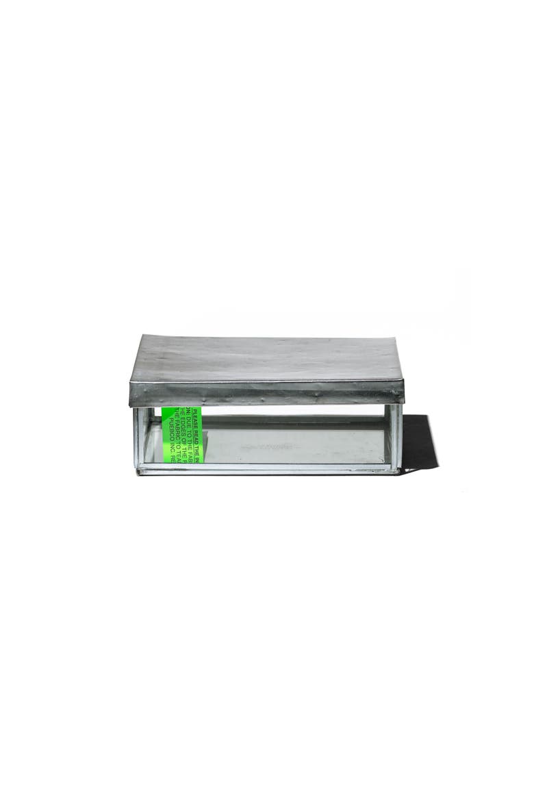 Jewelry Glass Box with Recycle Steel Lid, Main, color, Single