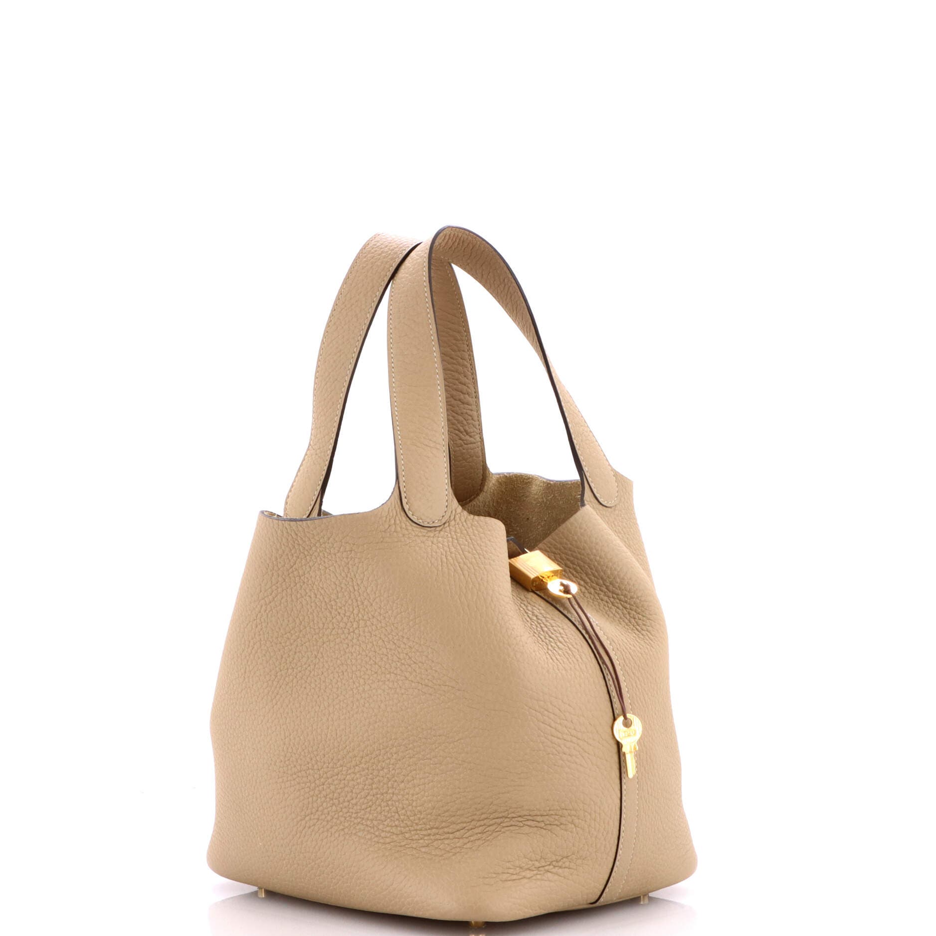 Pre-Owned Hermes Picotin Lock Bag Clemence MM, Alternate, color, Trench