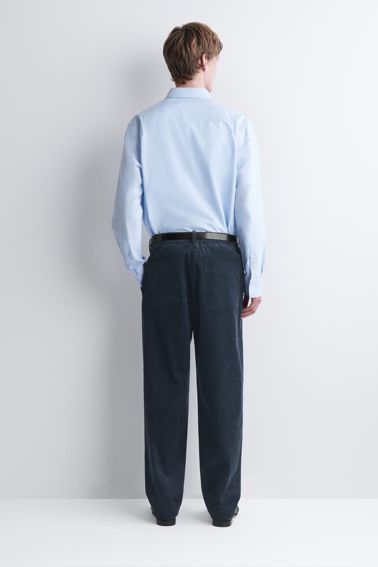 Corduroy Relaxed-Fit Tapered Pants, Alternate, color, NAVY