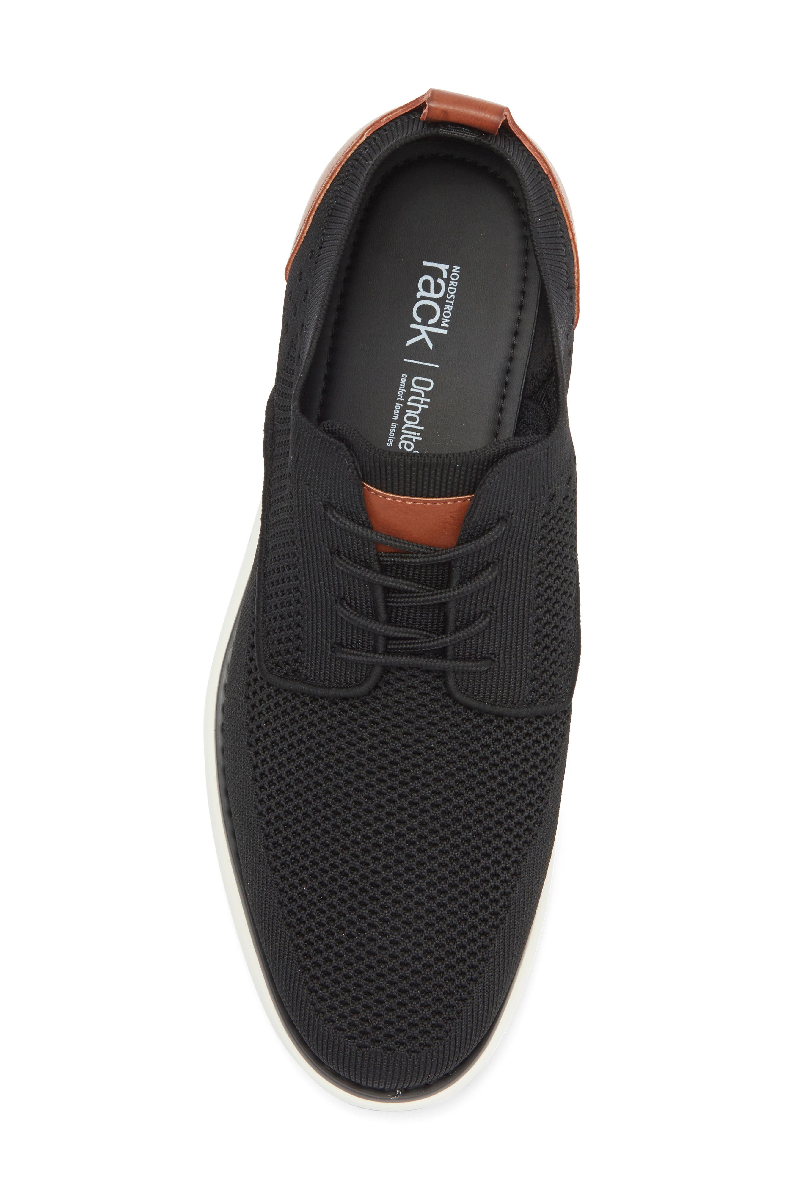 NORDSTROM RACK Milo Hybrid Knit Sneaker Derby, Alternate, color, Black