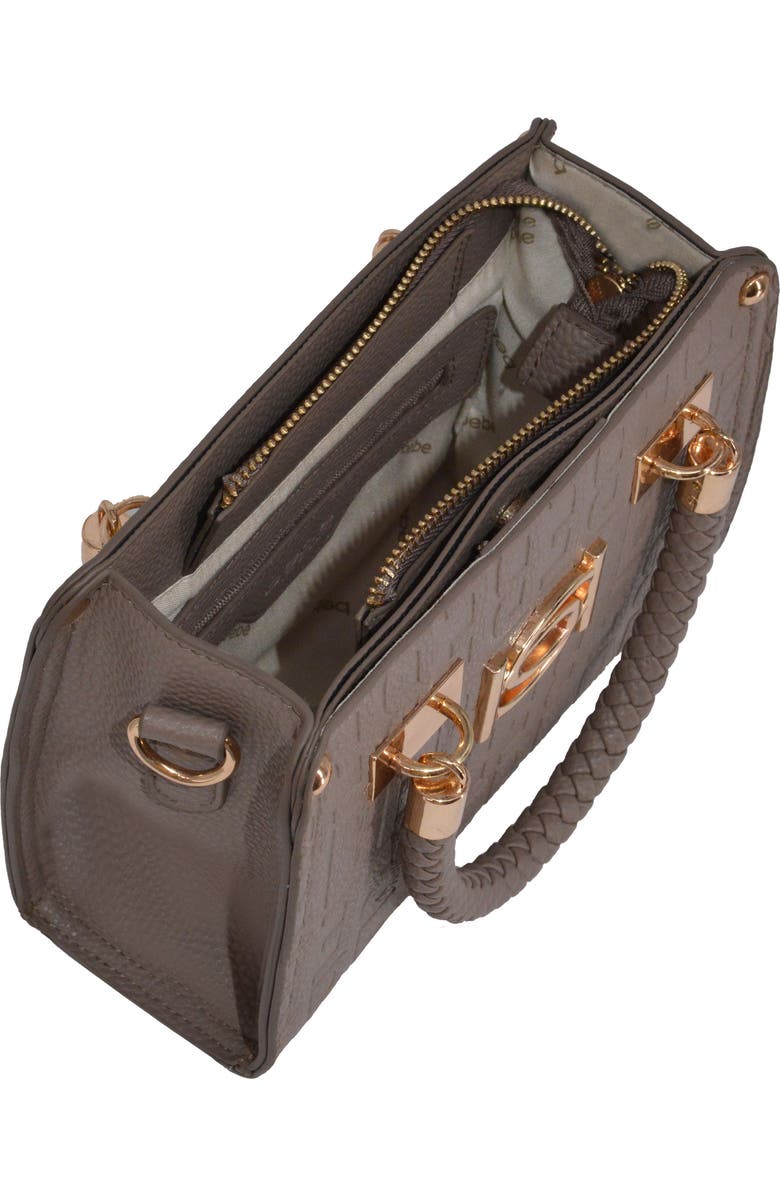 bebe Alexandria Top Handle Satchel, Alternate, color, Taupe