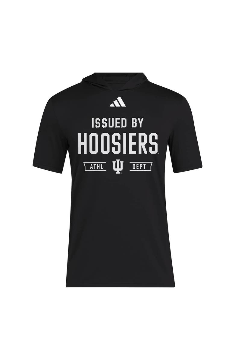 adidas Men's adidas Black Indiana Hoosiers 2025 AREOREADY Sideline Training Hooded T-Shirt, Alternate, color, Black