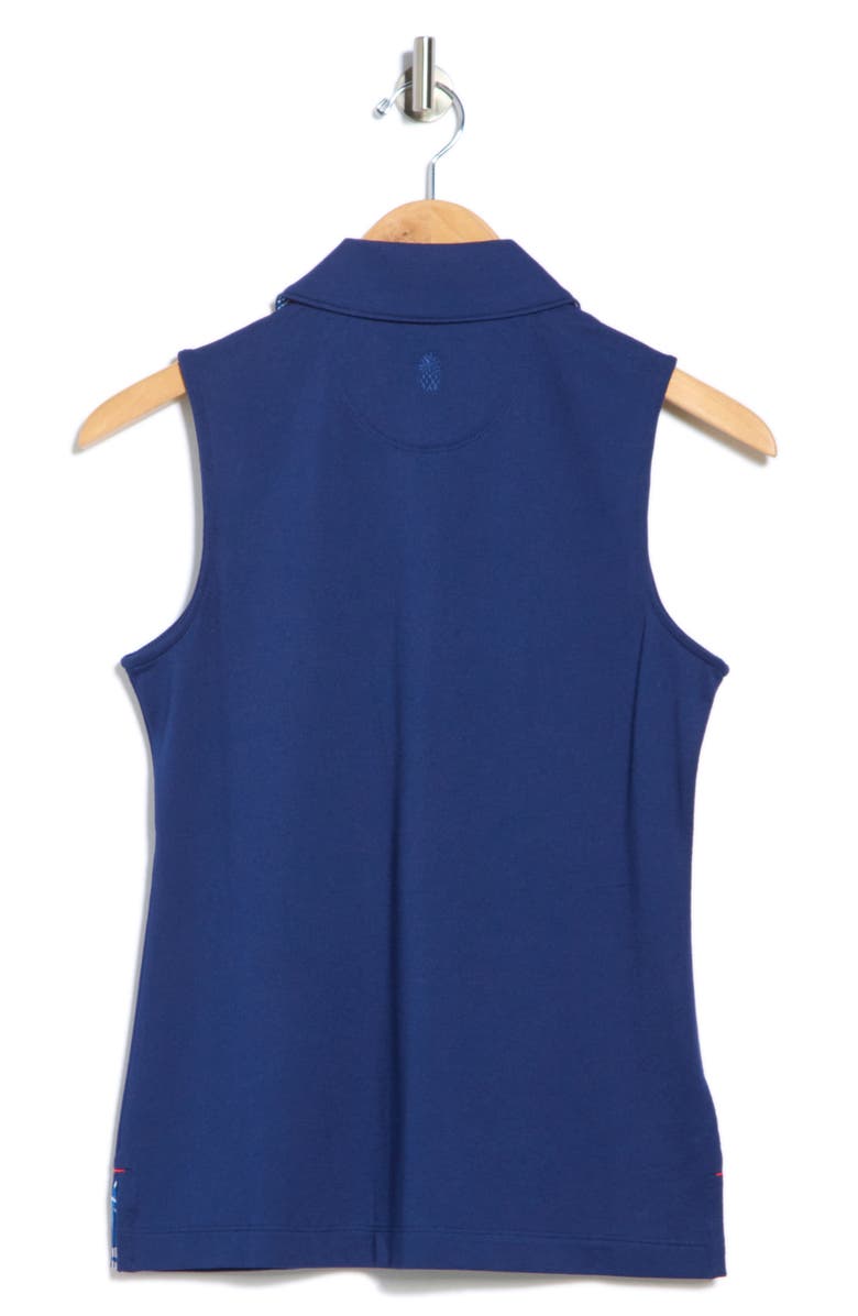 Tommy Bahama Paradise Piqué Sleeveless Polo, Alternate, color, Island Navy