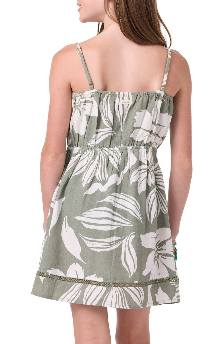 O'Neill Kids' Alden Floral Print Sundress, Alternate, color, Sea Spray
