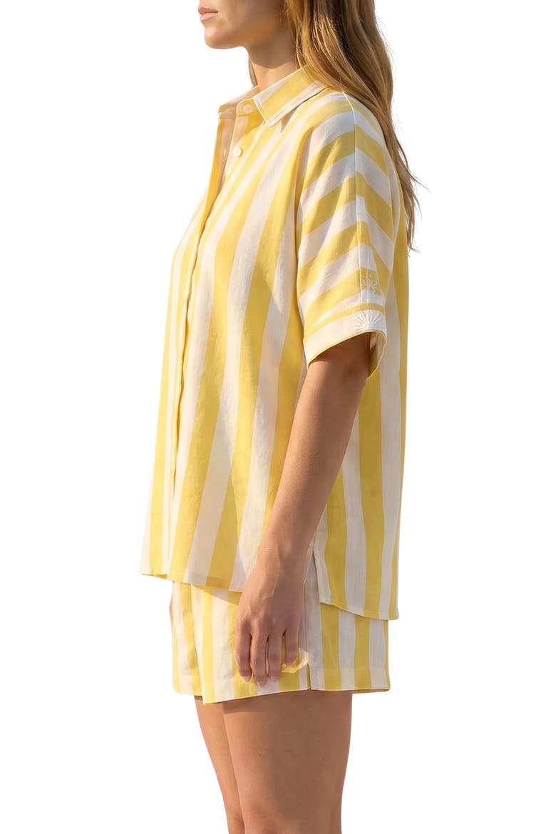 The Paloma Stripe Shirt, Alternate, color, YELLOW