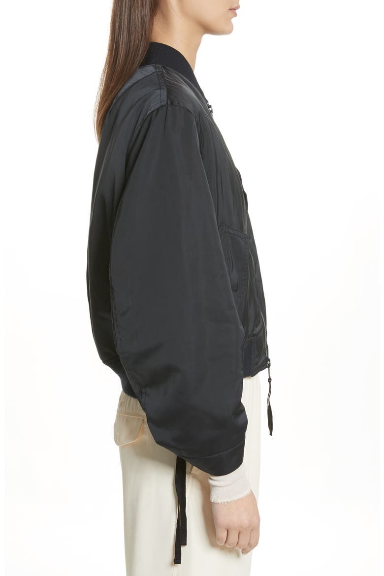 Parachute Bomber Jacket, Alternate, color, BLACK