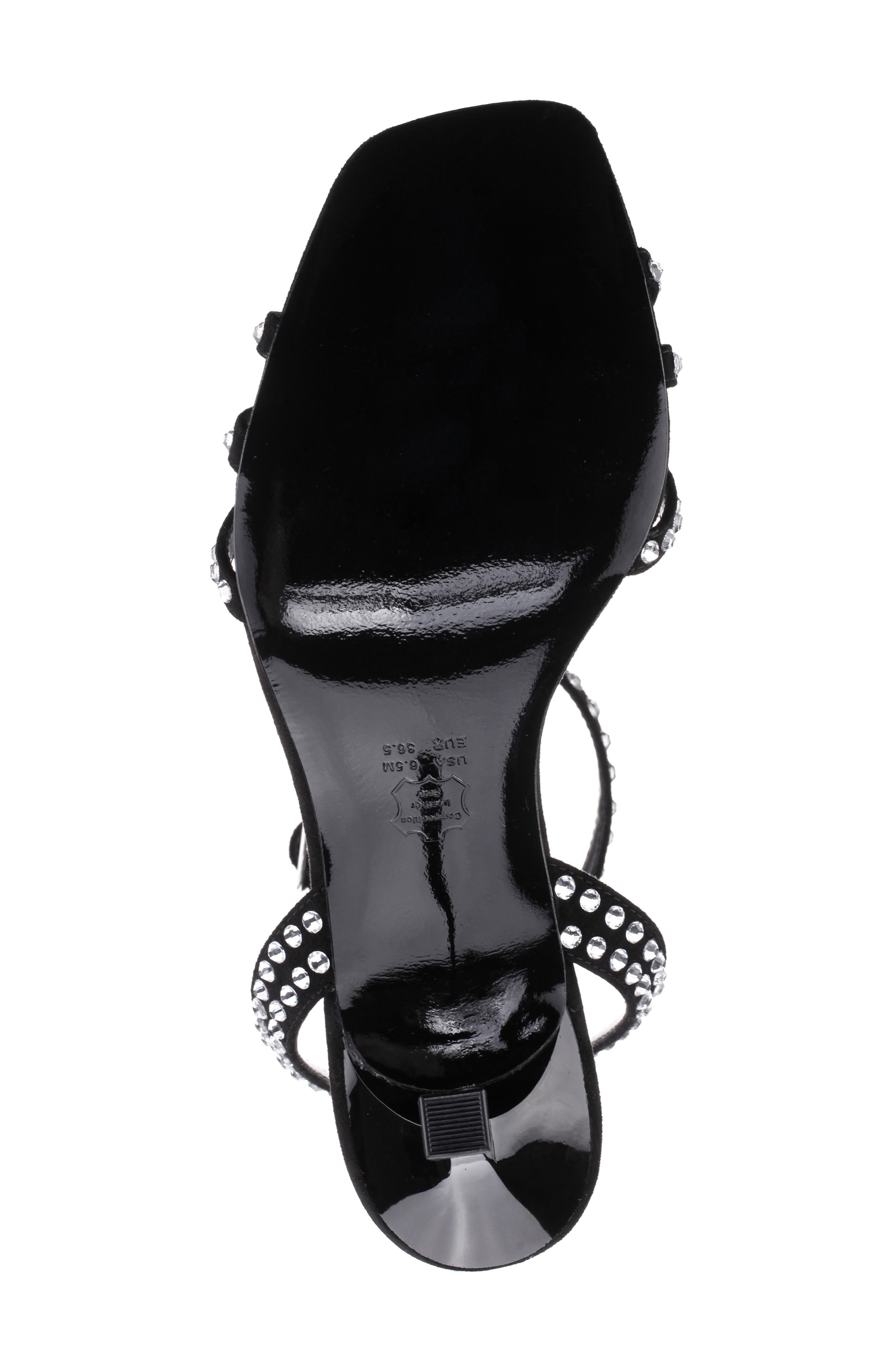 Nina Laura Ankle Strap Sandal, Alternate, color, Black