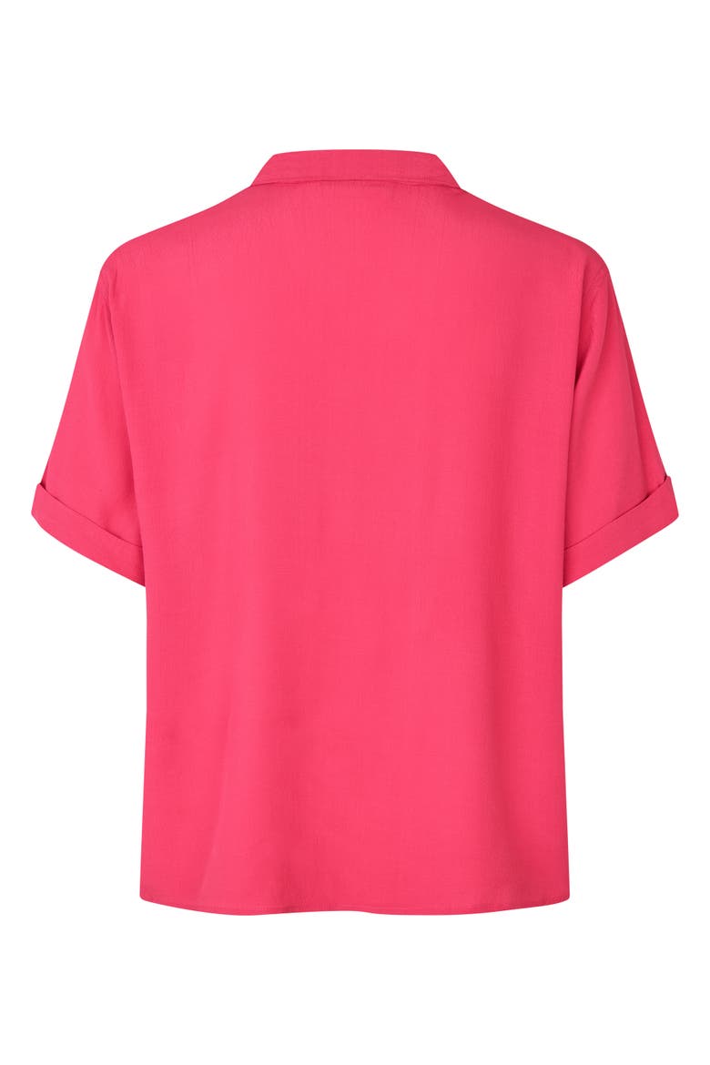 MaDyvora V-Neck Ruffle Blouse, Alternate, color, Carmine