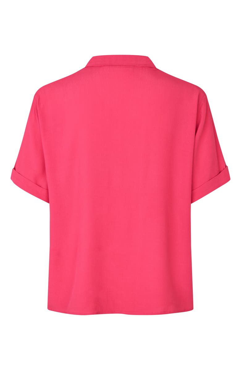 Masai Copenhagen MaDyvora V-Neck Ruffle Blouse, Alternate, color, Carmine