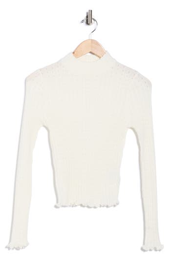 Elodie Pointelle Stitch Top In White