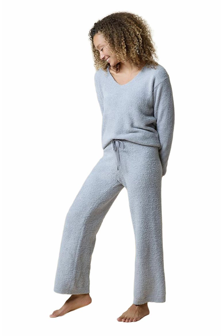 Solid Marshmallow V-Neck Lounge Set, Alternate, color, Grey