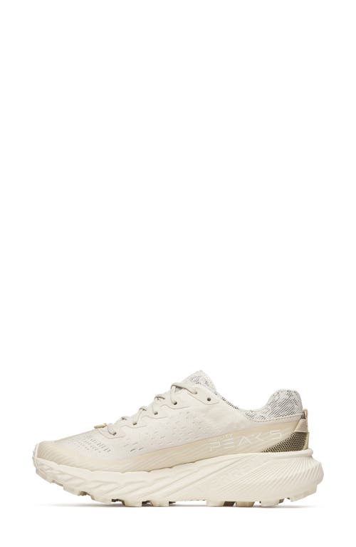 Merrell Agility Peak 5 Running Shoe In Eggshell