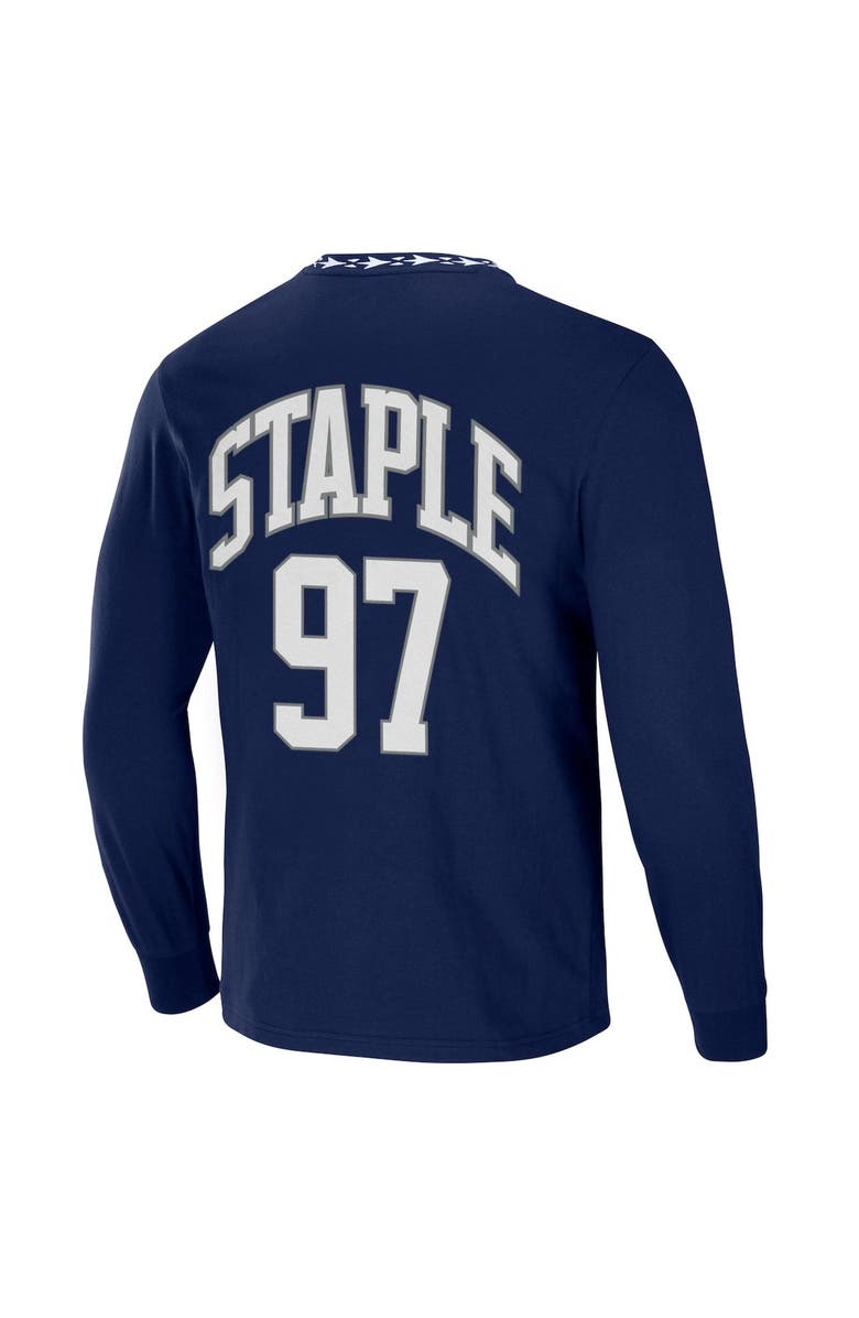STAPLE Men's NFL x Staple Navy New England Patriots Core Team Long Sleeve T-Shirt, Alternate, color, Navy