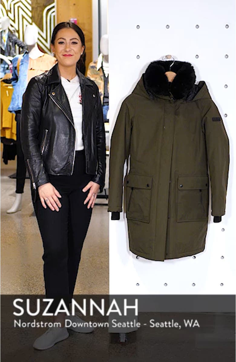 Faux Fur Trim Canvas Parka, sales video thumbnail