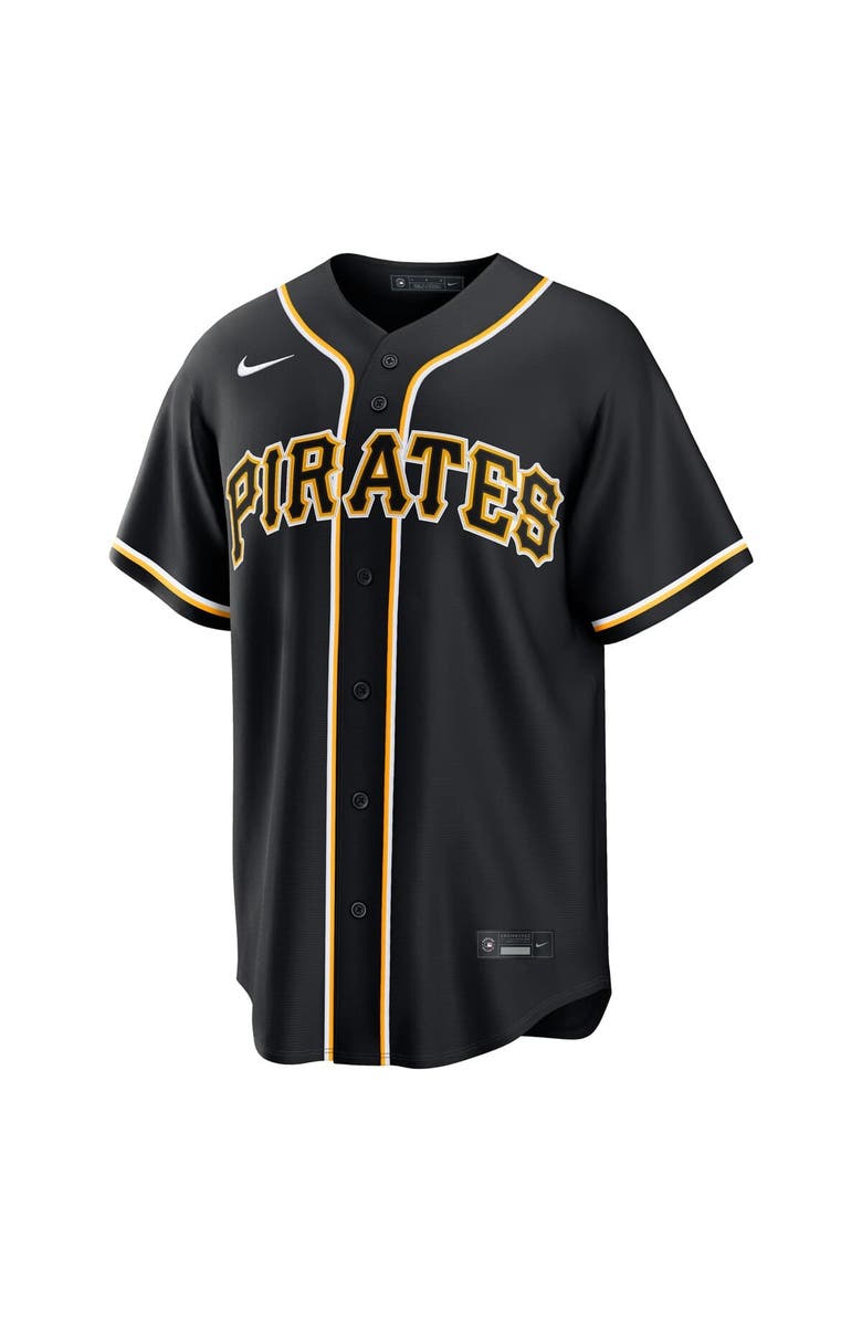 Nike Men's Nike  Pittsburgh Pirates Fashion Replica Black Out Jersey, Alternate, color, Black