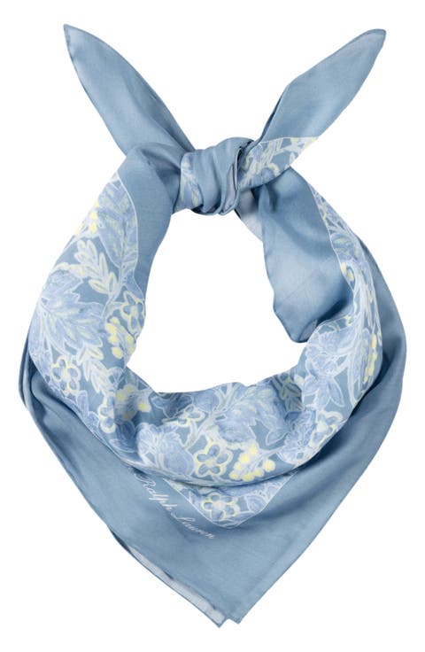 Summer Floral Small Square Scarf