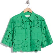 DVF Joan Embroidered Crop Top
