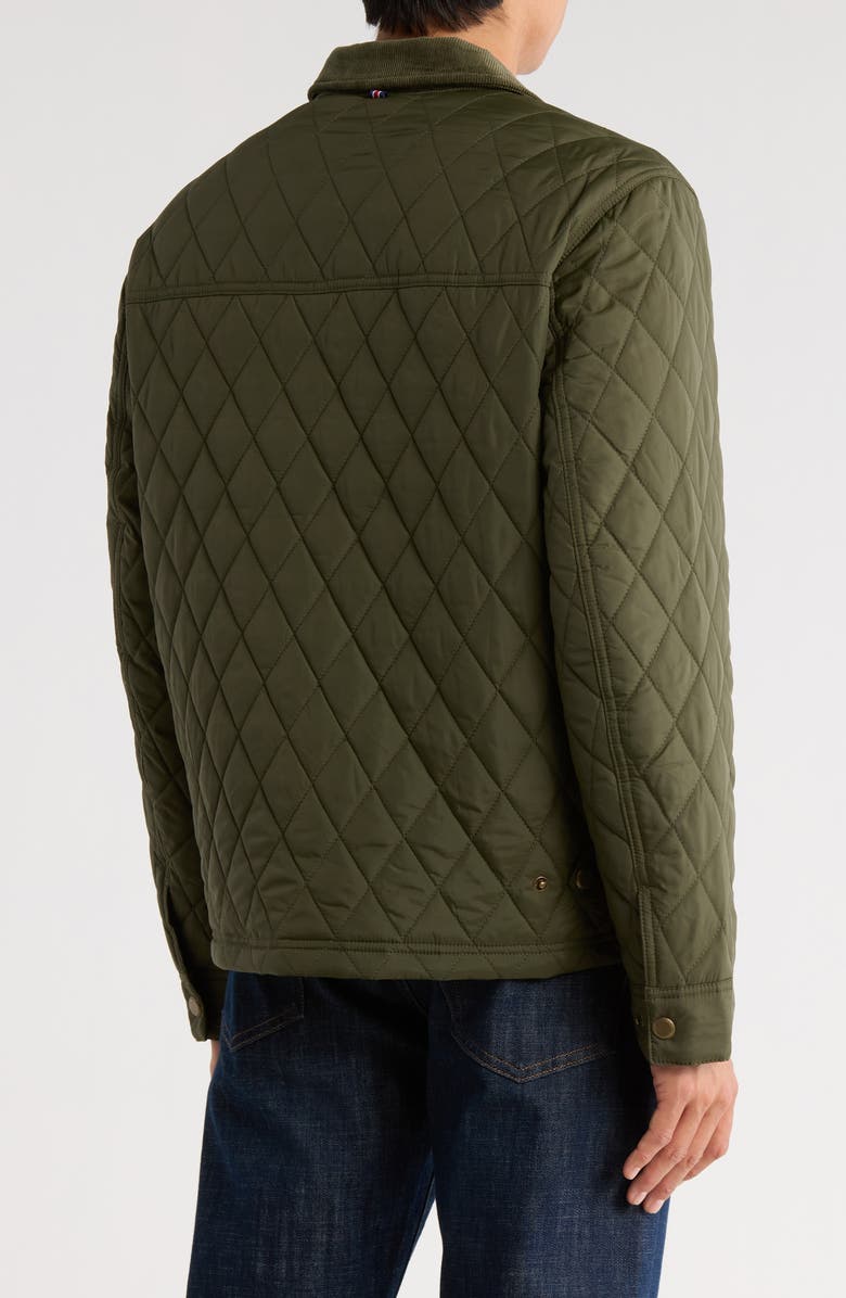 London Fog Rivervale Quilted Barn Jacket, Alternate, color, Olive